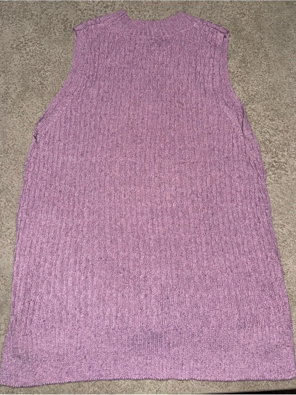 Anthropologie Lavender V-Neck Sleeveless Knit Vest shortie dress or top